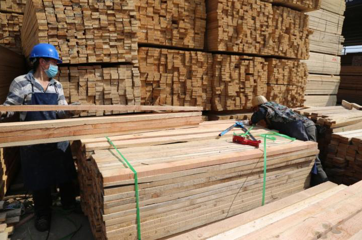 gogo体育各地复工建设忙带火青白江国际木材销售：近3个月成交176亿元(图1)